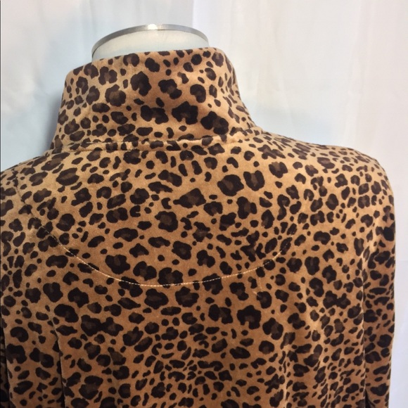 Velour track jacket! full zip leopard print - Picture 3 of 8
